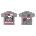 First Row “Burning Flame Endures” Skull Rhinestone Vintage Tee