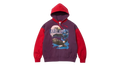 Supreme MM6 Maison Margiela Eagle Zip Up Hooded Sweatshirt Red/Navy