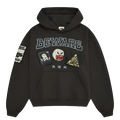 BROKEN PLANET MARKET 'BEWARE SKULLY' HOODIE (SOOT BLACK)