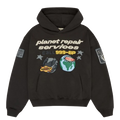 BROKEN PLANET MARKET 'PLANET REPAIR SERVICES' HOODIE (SOOT BLACK)