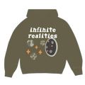 BROKEN PLANET MARKET x KICK GAME 'INFINITE REALITIES' HOODIE (OLIVE GREEN)