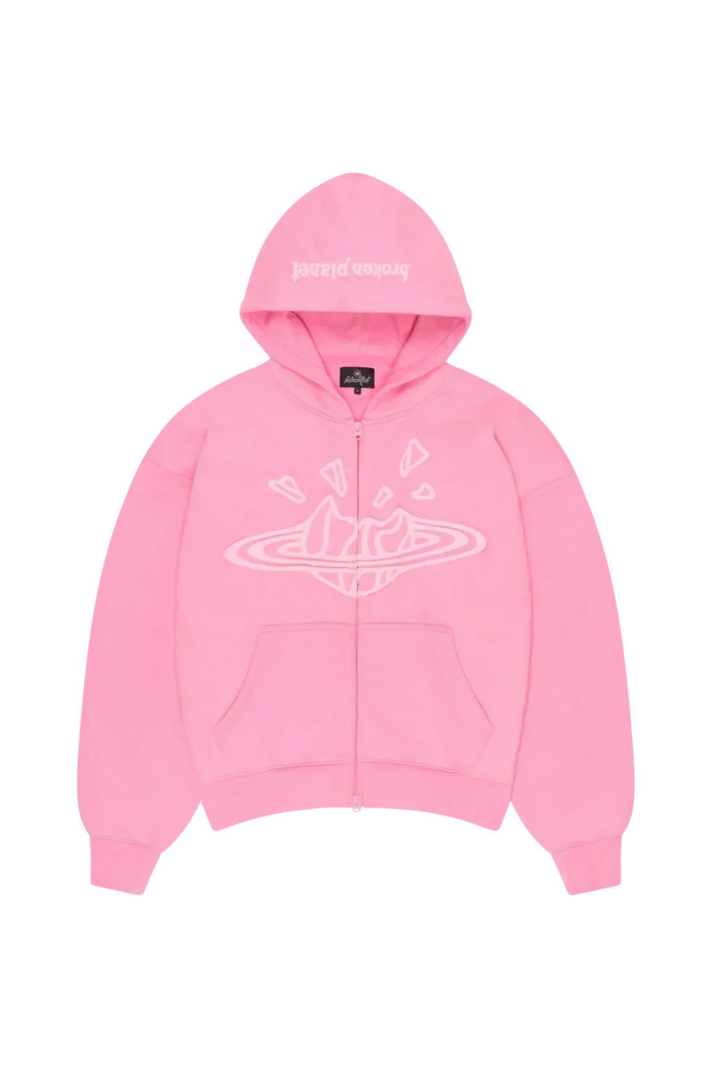 Broken Planet Market Candy Pink Zip Up Hoodie